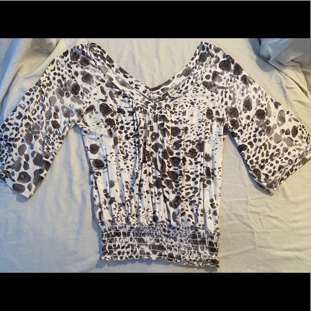 White and Gray American Rag Blouse (Size S)